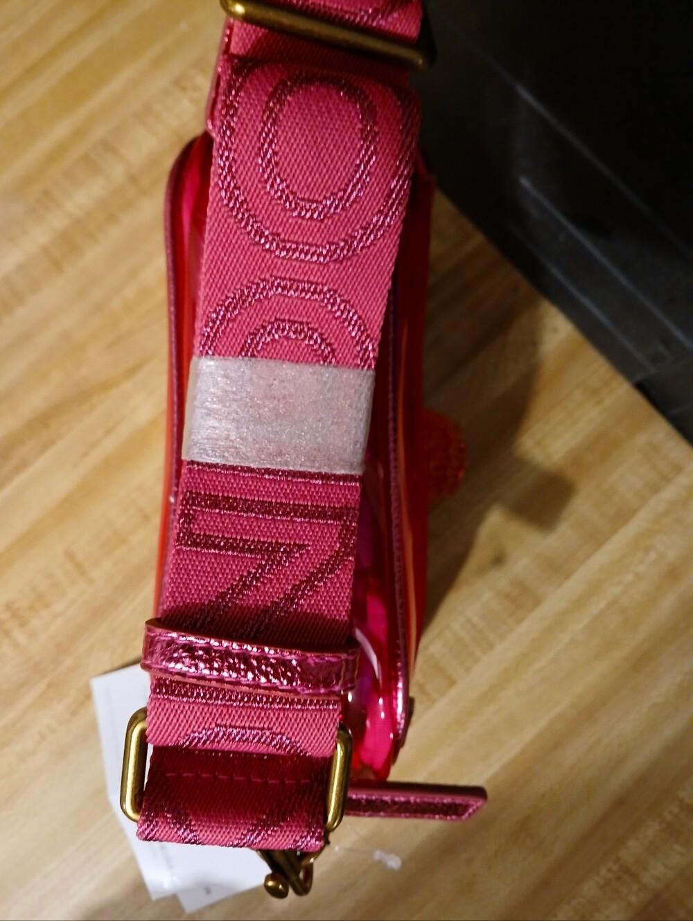 Kurt Geiger NWT Barbie Pink Translucent Bag w/Guitar Strap,Kurt Bottom & Dustbag - Picture 6 of 9